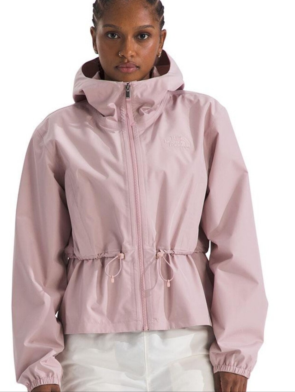 The North Face Women's M Metal Pink Daybreak Hooded Waterproof Rain Jacket